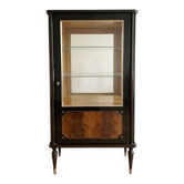 Vitrine de salon Art Déco en bois et laque noire