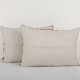 Uzbek faded brown suzani cushion cover, set of two suzani pillow case made from a 19th century suzan