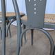 Ensemble de 6 chaises de salle à manger vintage grises en bois cintré : style Thonet, assise en cannage.