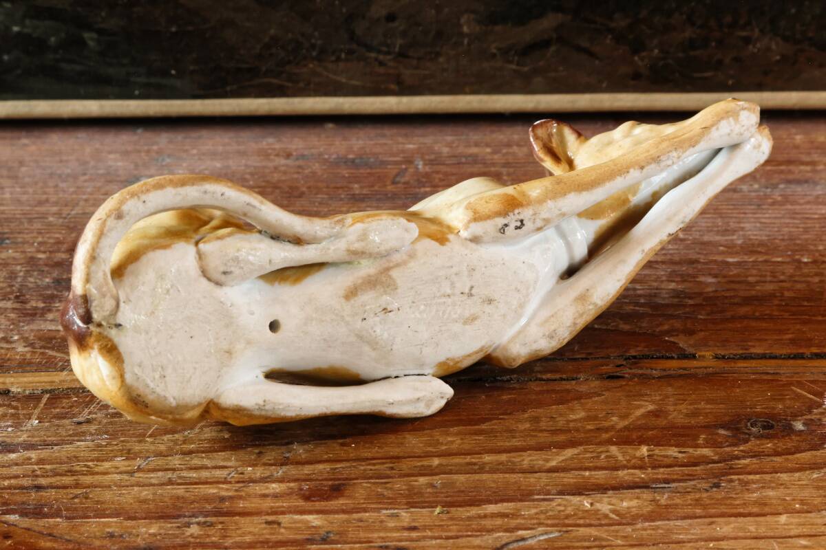 Porcelain biscuit greyhound