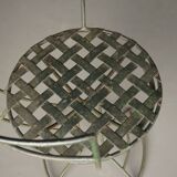 Chaises de jardin modernistes en acier. Années 1960. Lot de 2.