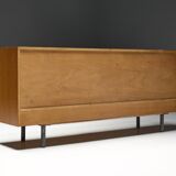 Mid-Century Modern Sideboard with Hammered Metal Façade, France, 1960s