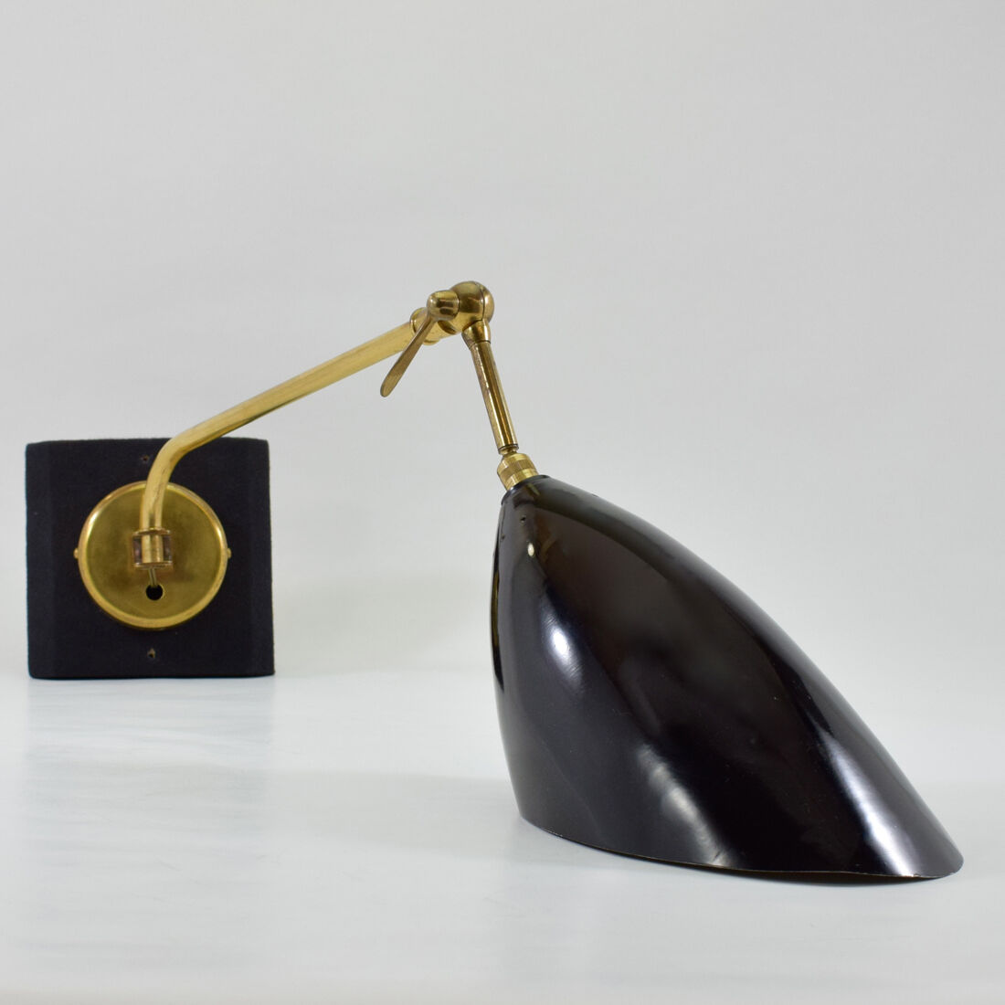 Large pair of vintage Italian wall light brass 1960 certified original edition, no copy