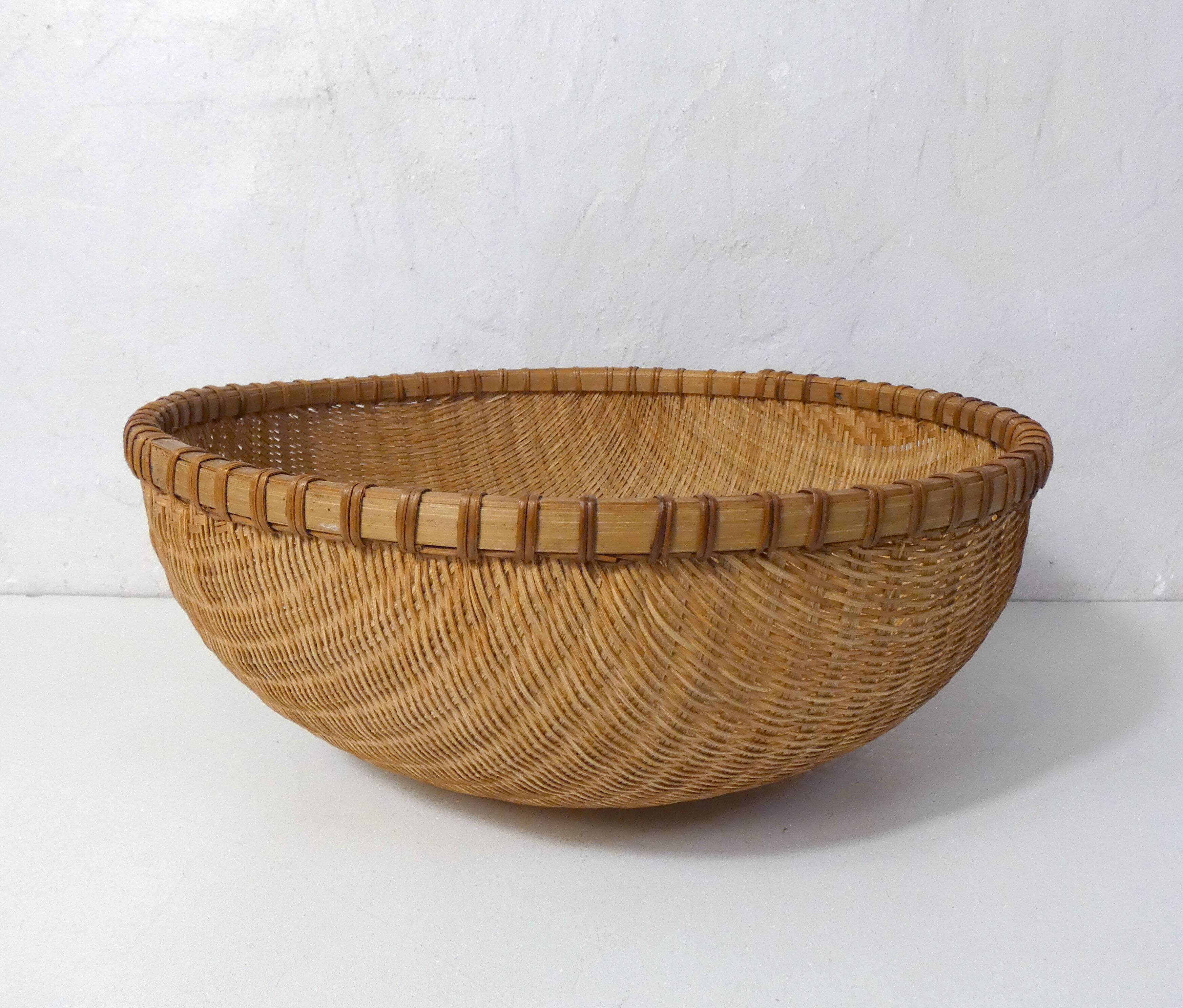 ethnic rattan and bamboo basketwork
