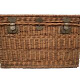 Old wicker transport trunk, early 20th century