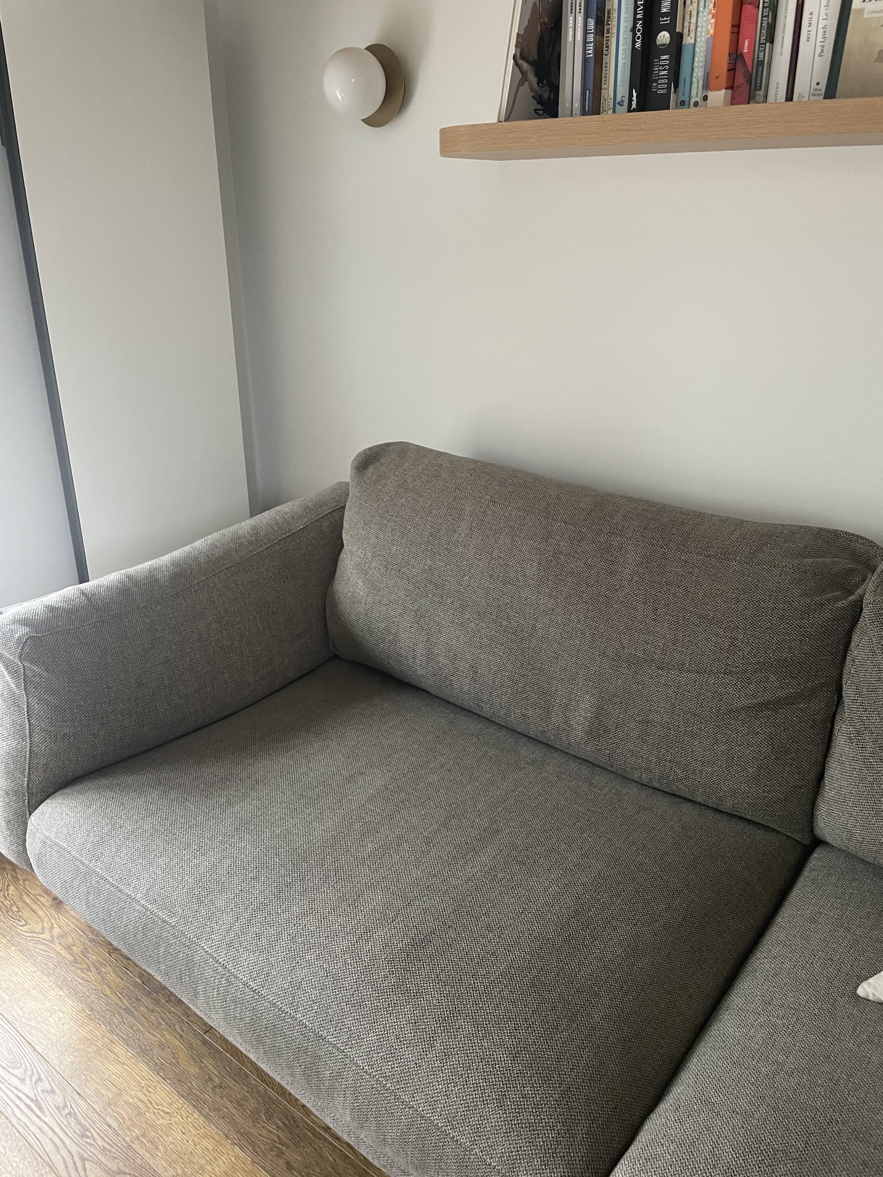 4-seater canapé AM PM model César in Cappuccino Tweed fabric