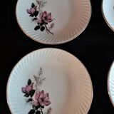 Series of eight flat plates gien model Chenonceaux