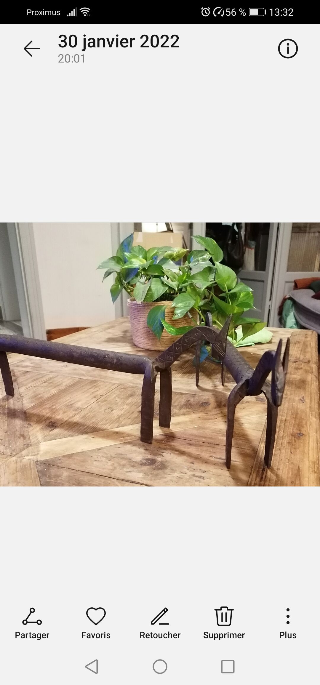 Pair of fireplace chenets