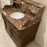 Red marble vanity unit