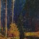 Painting „The Autumn Forest”, Scandinavian design, 1960s