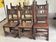 6 chaises alsaciennes XIXe siècle en bois sculpté et décor entrelacé