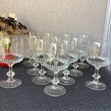 Scaled crystal foot glasses