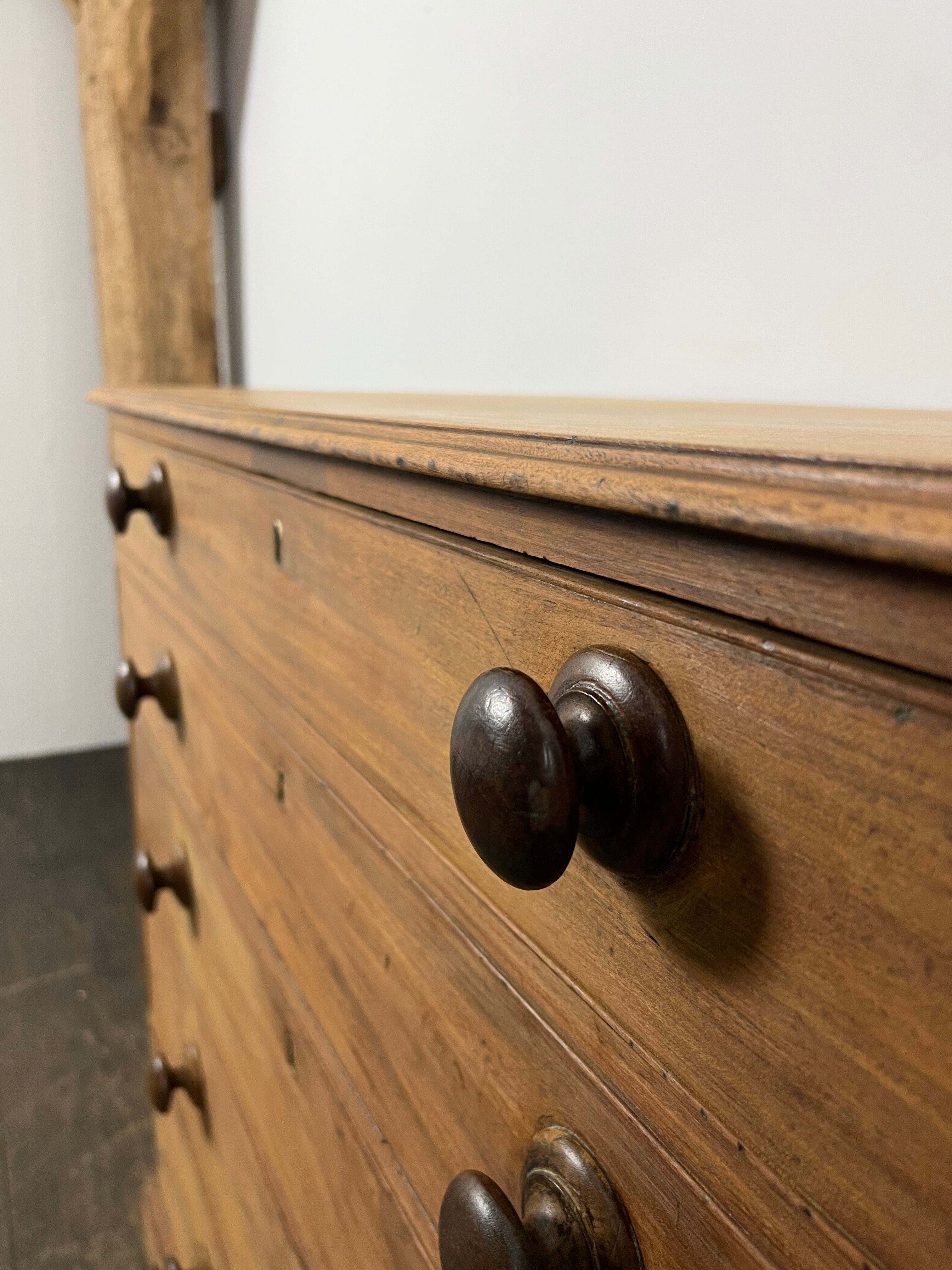 English bureau chest of drawers
