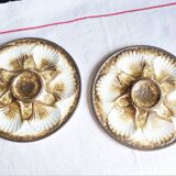 Set of 2 Longchamp oyster plates, vintage shell plates.