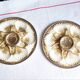 Set of 2 Longchamp oyster plates, vintage shellfish plates.