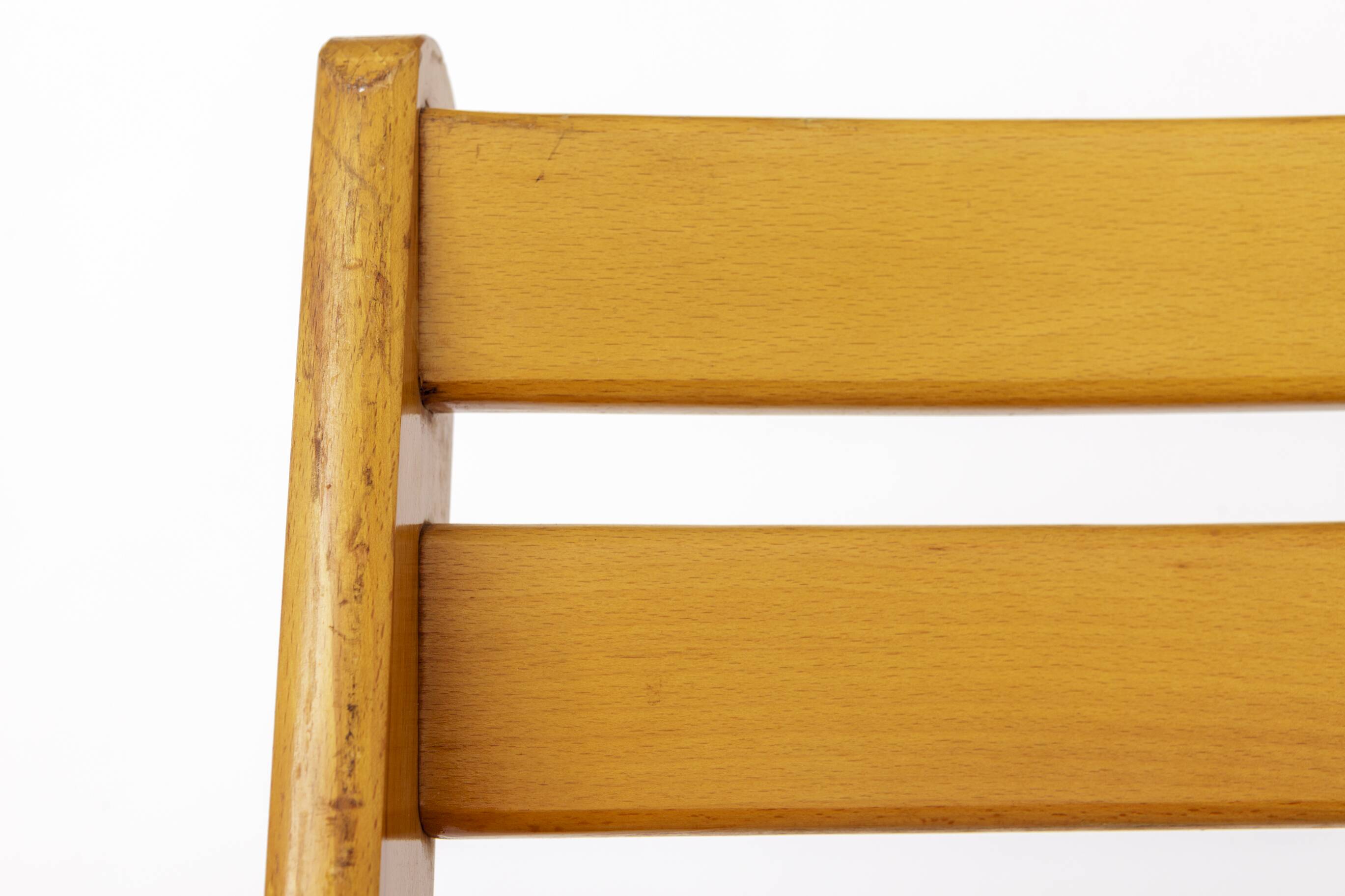 1 of 4 Vintage Folding Chair, 1950s–1960s German Design, Beech Wood