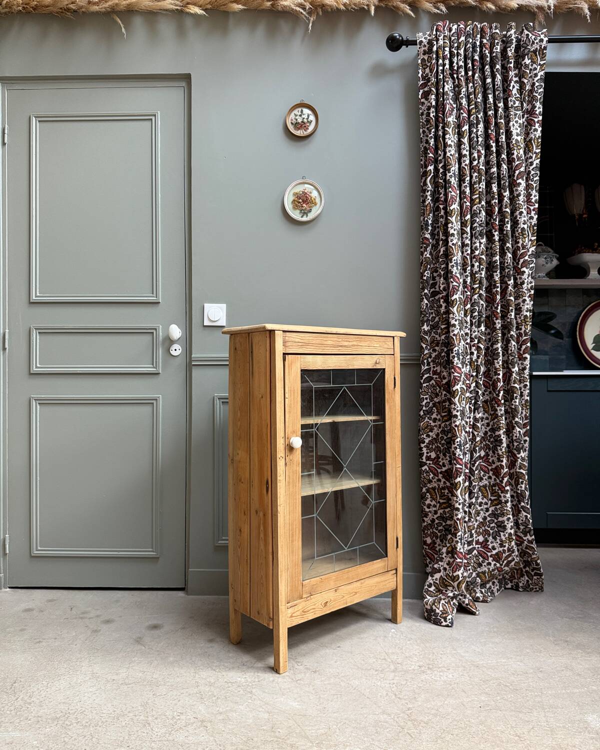 Vintage glass-fronted jam cupboard (renovated)