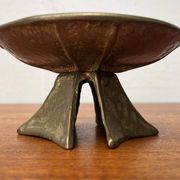 Bougeoir brutaliste en bronze du milieu du siècle, années 1960