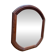 Miroir octogonal biseauté – Époque 1900 – Cadre bois teinté acajou