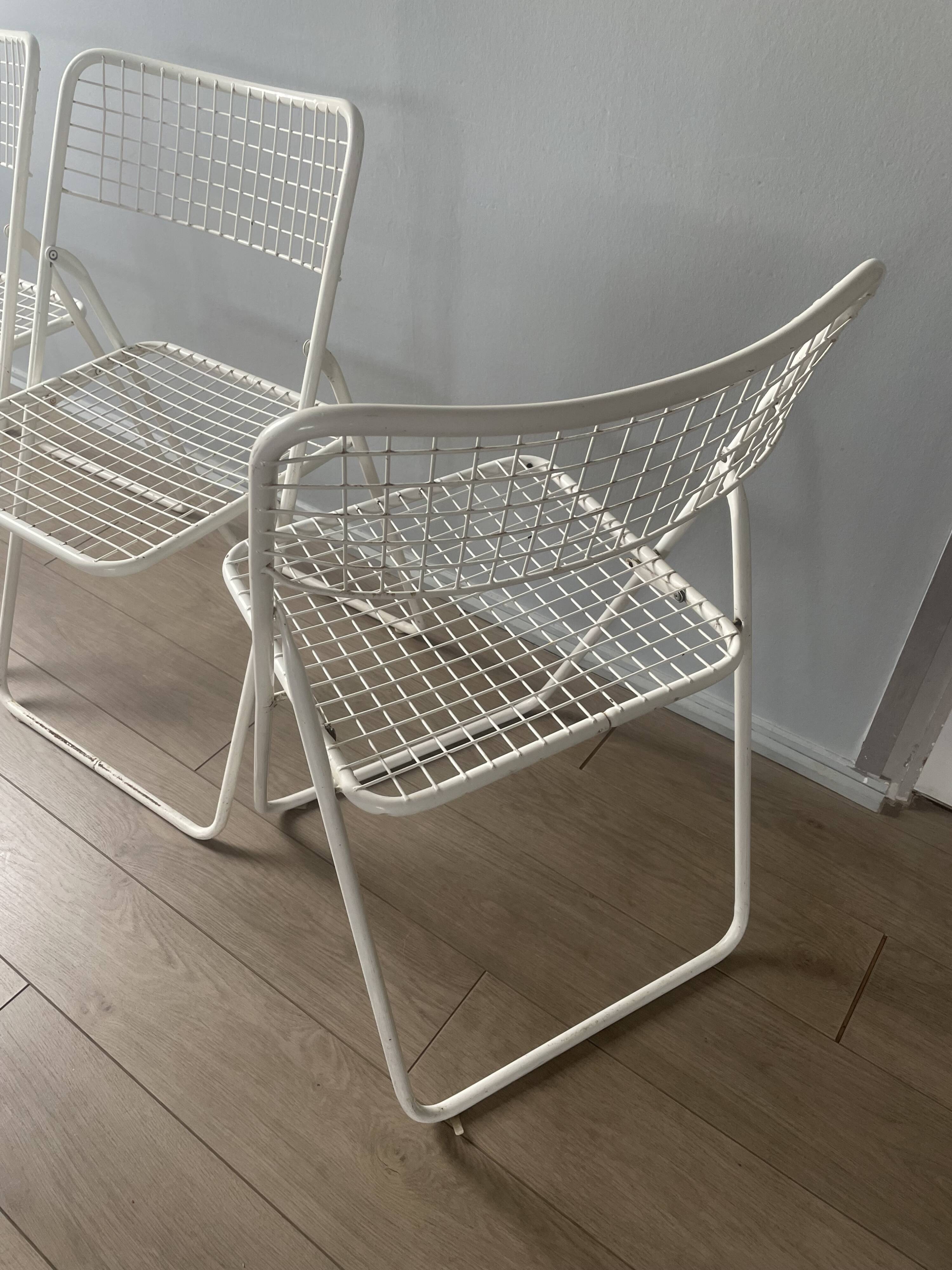4 vintage folding chairs "Ted Net"