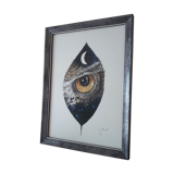 "Night bird" ink of china pencil color