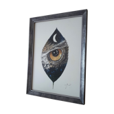 "oiseau de nuit" encre de chine crayon couleur