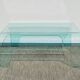 Table basse verre carrée. Vintage 90s