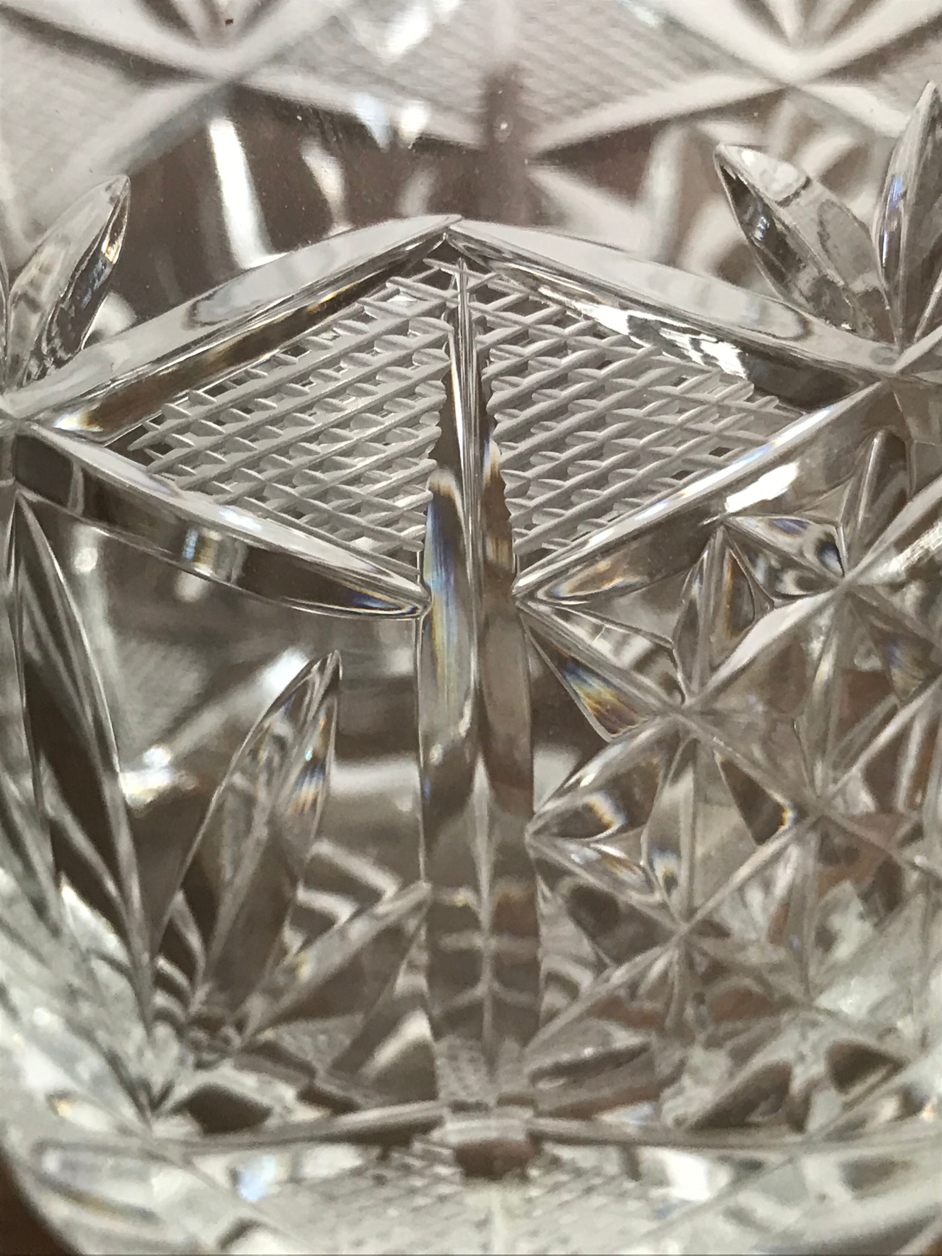 Set of 5 crystal whiskey glasses