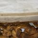 Console XVIII wooden gold louis xvi white marble flower falls