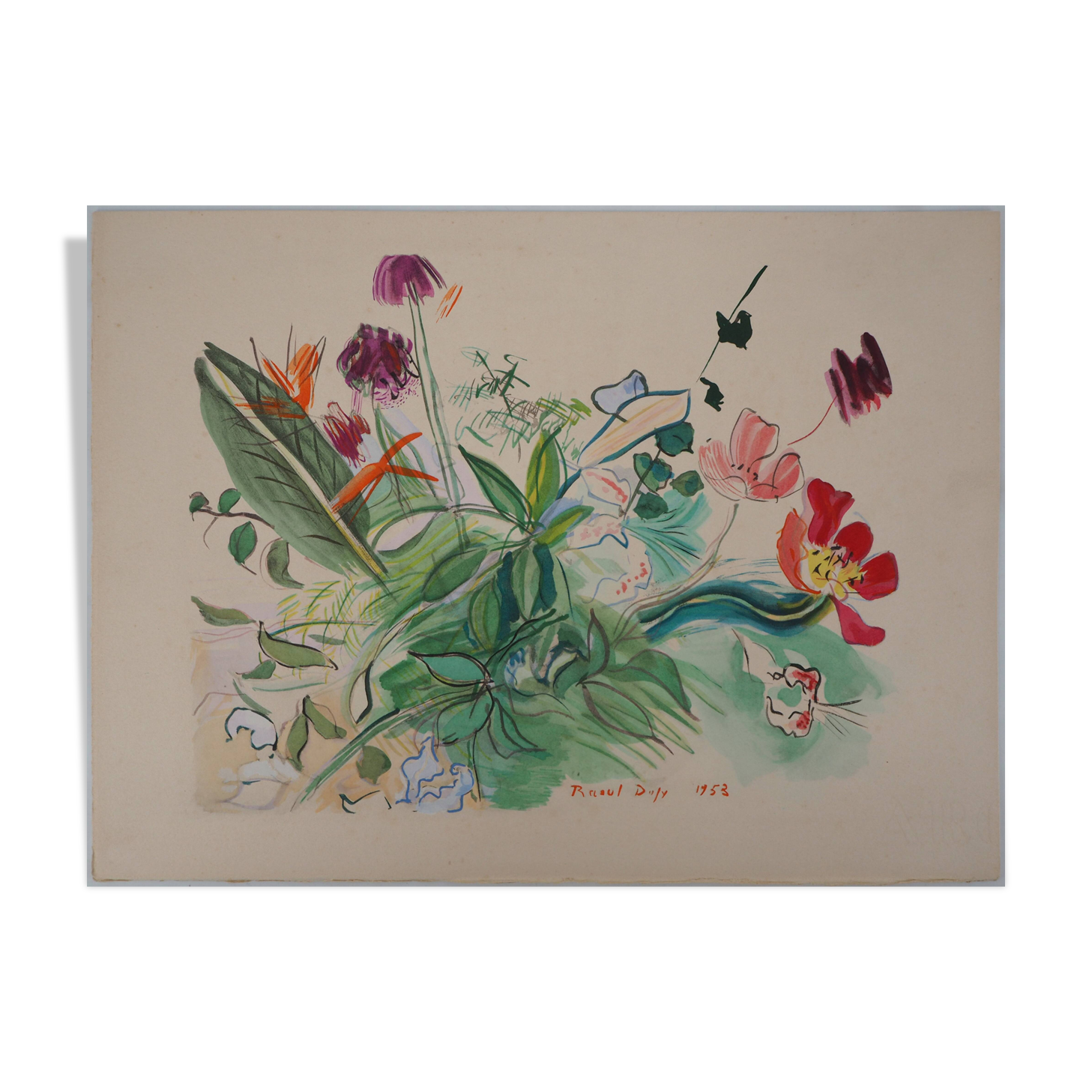 Raoul DUFY: Little wild flowers, Signed lithograph