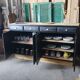 Large wooden and black sideboard