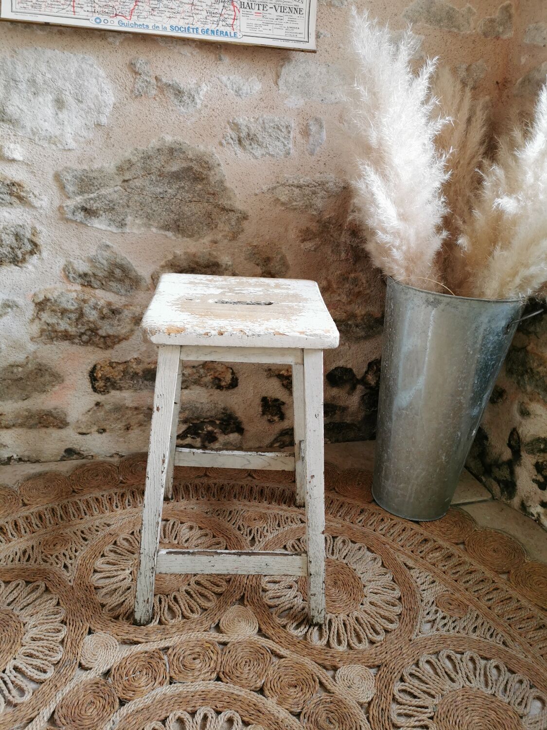 Weathered workshop stool