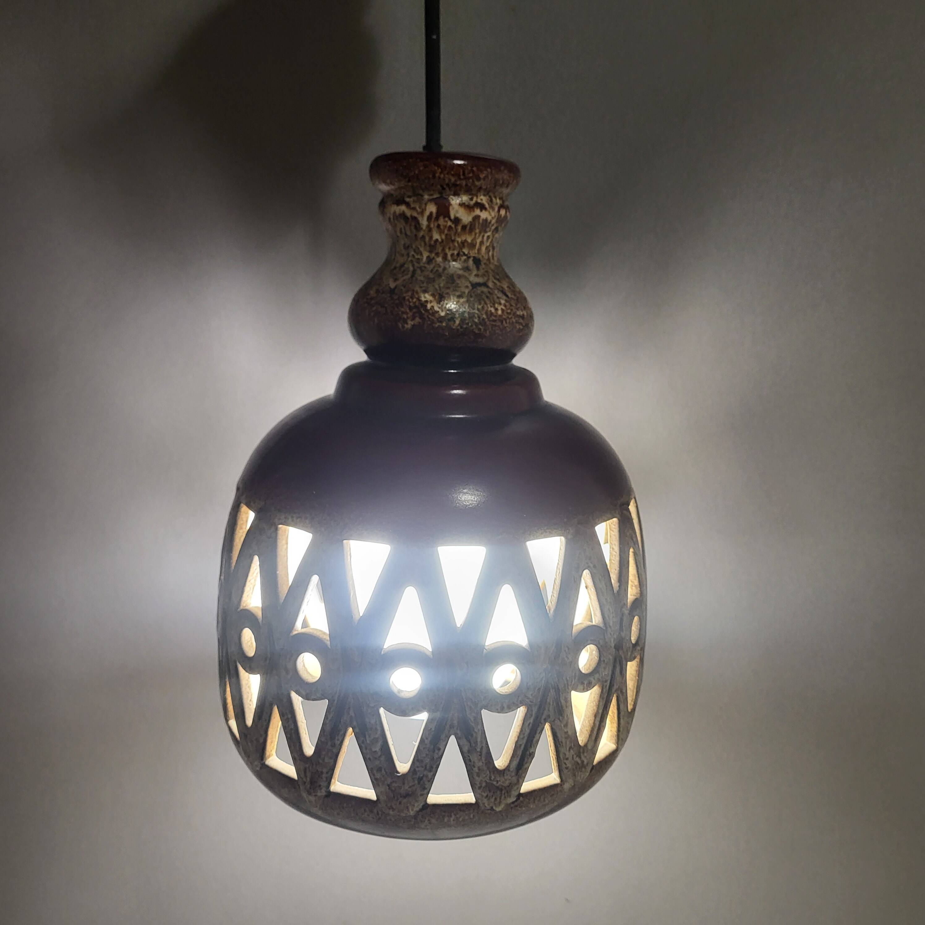 German ceramic pendant light, 1960,70