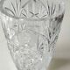 Boho chic vase in cut bohemian crystal. starry/crossions/foliage patterns. 20 x 12 cm