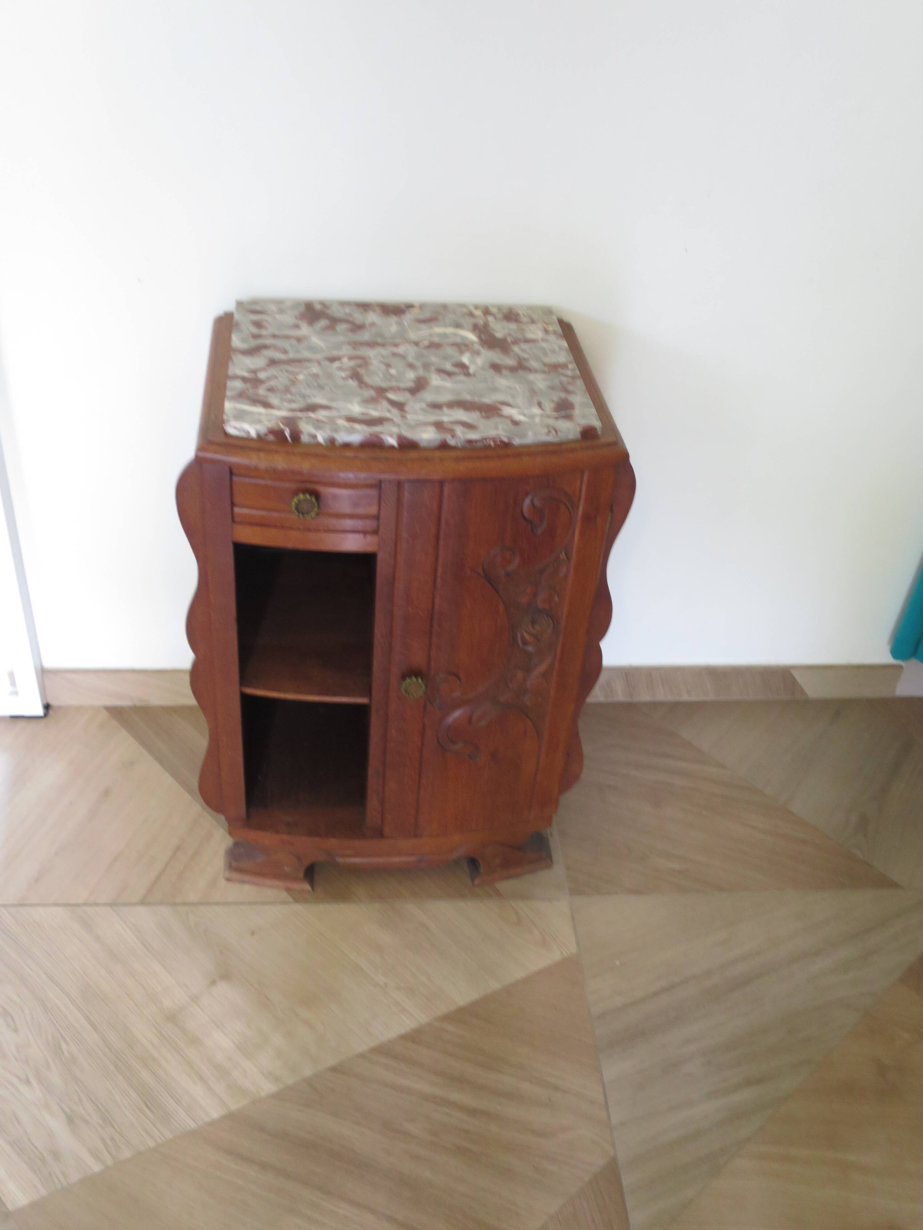 Bedside table - occasional furniture - Art Deco - 1 door - 1930s