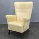 1950s Danish High Back Wing Lounge Chair Newly Reupholstered