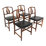 Set of 4 Scandinavian chairs "Vidars Chair" Vidar Malmsten, Sweden, 1970