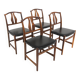 Set of 4 Scandinavian chairs "Vidars Chair" Vidar Malmsten, Sweden, 1970