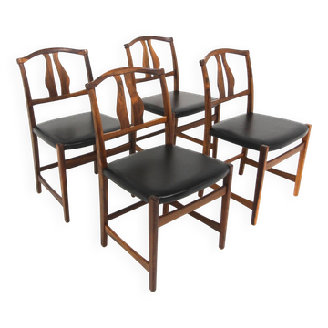 Set of 4 Scandinavian chairs "Vidars Chair" Vidar Malmsten, Sweden, 1970