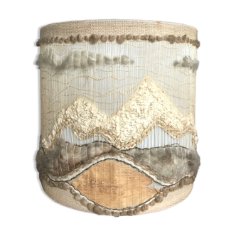 Vintage natural fibers lampshade