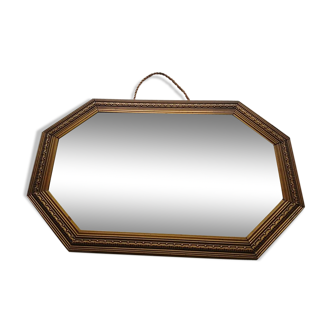 Old copper wood mirror 30x45cm
