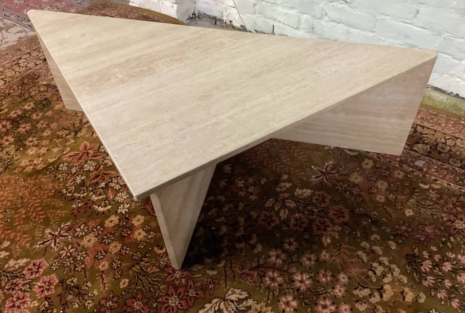 Travertine coffee table