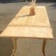 Large antique table in raw solid wood with 2 extensions for 8 to 12 people