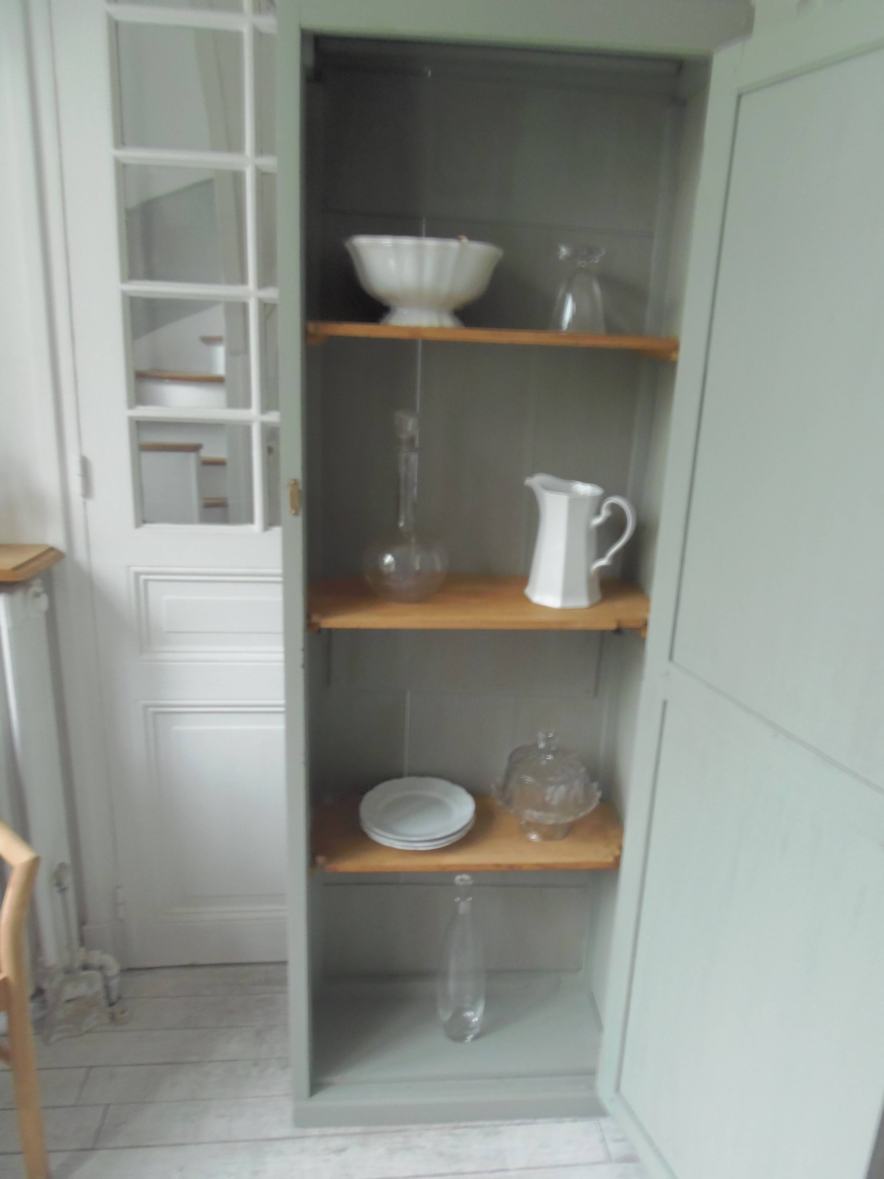 Bonnetière, a vintage, shallow dresser re-enchanted in verdigris with a waxed finish.