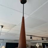 Large resin and teak chandelier from the 60s