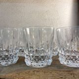 Series of 6 crystal whiskey glasses