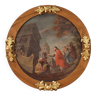 Peinture ronde de la première moitié du XIXe siècle, la guérison du serviteur du centurion