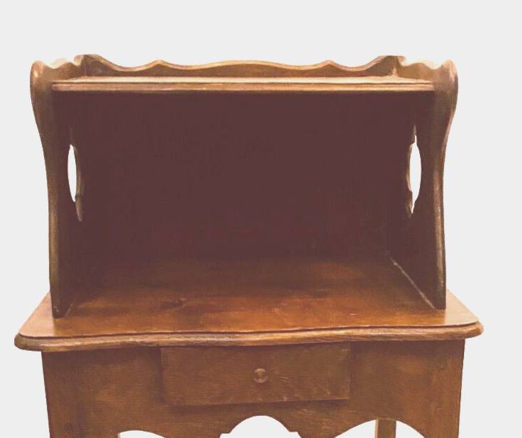Louis XV style bedside table in solid oak 19th century