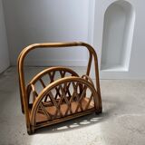 Rattan magazine holder