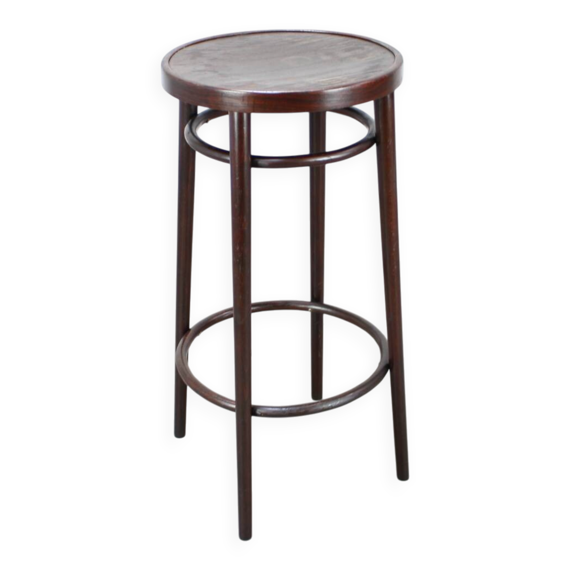 1920s bent beech piano stool, Czechoslovakia